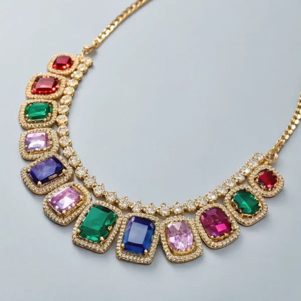 Diamond-Studded Statement Necklace