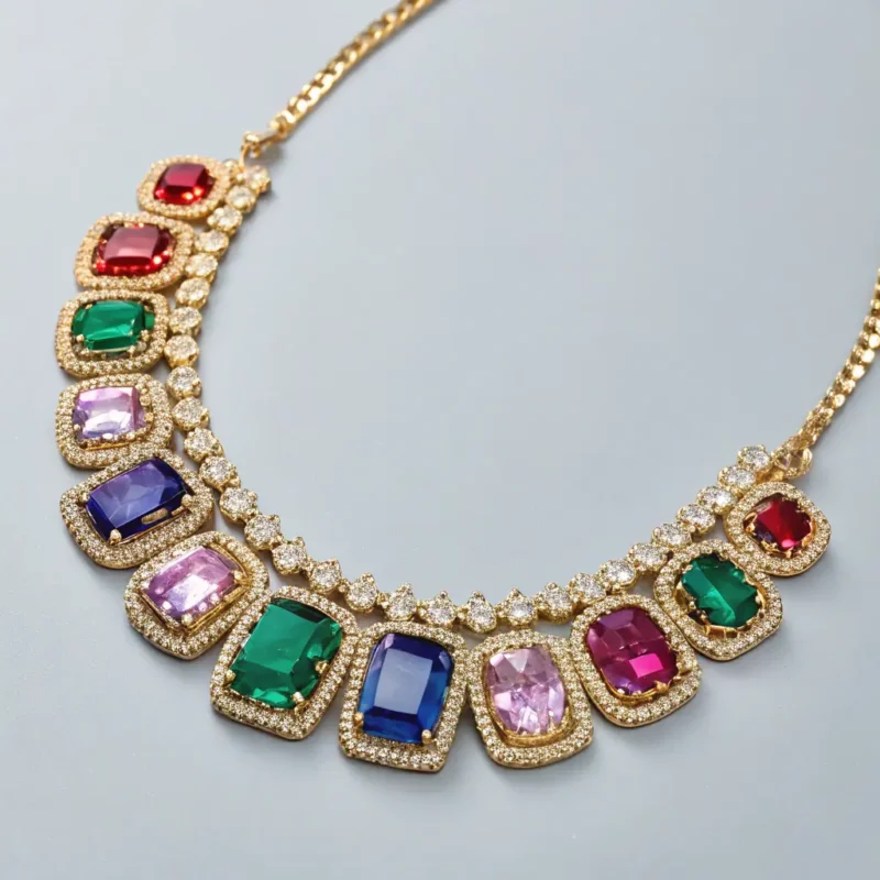 Diamond-Studded Statement Necklace