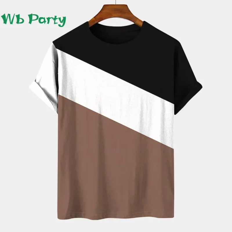 Vintage Striped Pattern Printing T shirt Men Designer Man T shirt Short Sleeve Tee Men Clothing Striped Print Clothes O-Neck Tee - Image 3