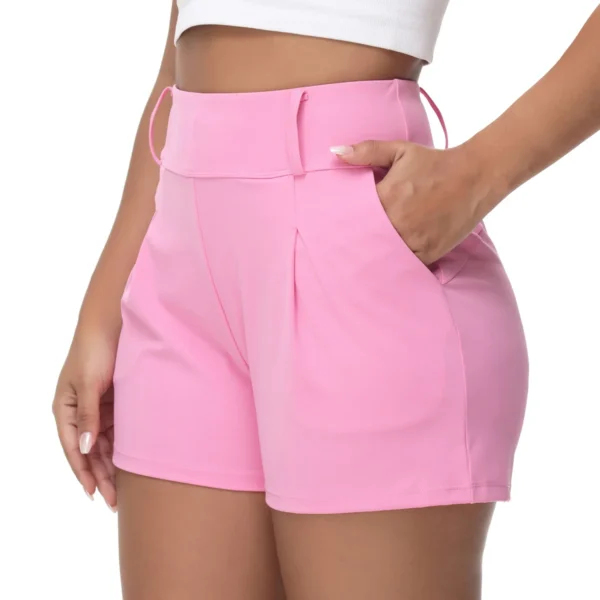 Women's Summer Shorts Casual Joker Gym Yoga Loose Breathable Quick Drying with Pockets for Mobile Phone Running High Waist Short